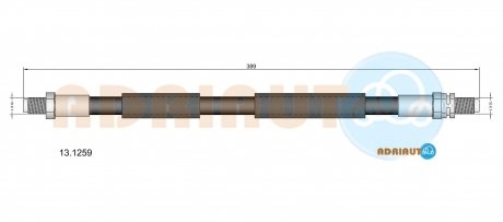 13.1259 ADRIAUTO ADRIAUTO FORD Шланг тормозной задн.KA -09/98