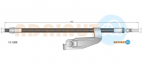 13.1268 ADRIAUTO ADRIAUTO FORD Шланг тормозной передн. лев. Fiesta 95-