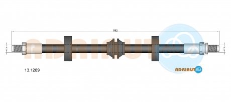 13.1289 ADRIAUTO ADRIAUTO FORD Шланг тормозной зад. Mondeo -00 (диск)