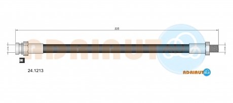 24.1213 ADRIAUTO ADRIAUTO MITSUBISHI Шланг тормозной пер.Galant -92