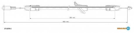 27.0259.1 ADRIAUTO ADRIAUTO DB Трос ручного тормоза 1805/306mm Sprinter 06-