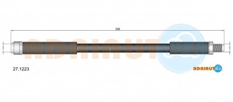 27.1223 ADRIAUTO ADRIAUTO DB Шланг тормозной пер. A168 - 01 W210 4-matic