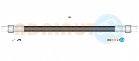 27.1224 ADRIAUTO ADRIAUTO DB Шланг тормозной задн. (W168) A-класс, Vaneo