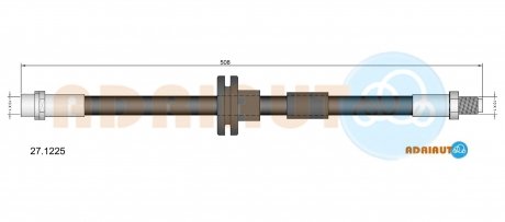 27.1225 ADRIAUTO ADRIAUTO DB Шланг тормозной перед. W202/140