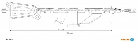 2802411 ADRIAUTO Трос гальмівний NISSAN X-Trail (T30) all RH03-