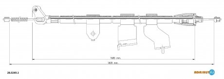 28.0249.1 ADRIAUTO ADRIAUTO NISSAN Трос ручного тормоза лев. Qasqai+2 07-