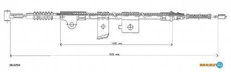 28.0250 ADRIAUTO Трос ручного гальма