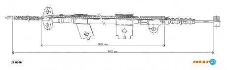 28.0266 ADRIAUTO ADRIAUTO NISSAN Трос ручного тормоза прав. SUNNY 1.4