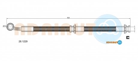 28.1229 ADRIAUTO ADRIAUTO NISSAN Шланг тормозной передний Sunny -91
