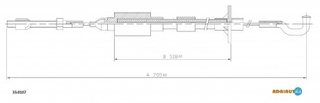 33.0107 ADRIAUTO ADRIAUTO OPEL Трос сцепления Ascona,Kadett D