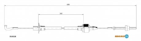 330118 ADRIAUTO Трос сцепления OPEL Corsa all 82-