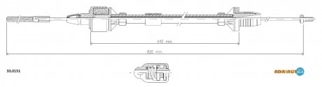 330151 ADRIAUTO A_Трос зчеплення OPEL Corsa 1.498-