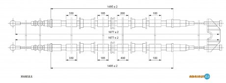 33.0212.1 ADRIAUTO Трос зупиночних гальм