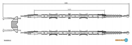 33.0215.1 ADRIAUTO ADRIAUTO OPEL Трос ручного тормоза Astra G 04-