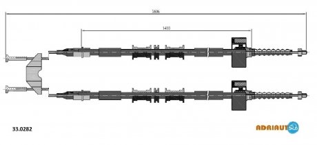 33.0282 ADRIAUTO Трос ручного гальма