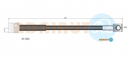 33.1223 ADRIAUTO ADRIAUTO OPEL Шланг тормозной передн. лев. Kadett E -92