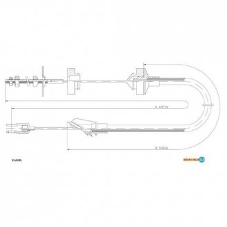 35.0105 ADRIAUTO Трос зчеплення PEUGEOT 305 (вир-во Adriauto)
