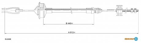 35.0108 ADRIAUTO ADRIAUTO PEUGEOT Трос сцепления 505 все 81-