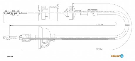 35.0113 ADRIAUTO ADRIAUTO PEUGEOT Трос сцепления 405 GL 1,4