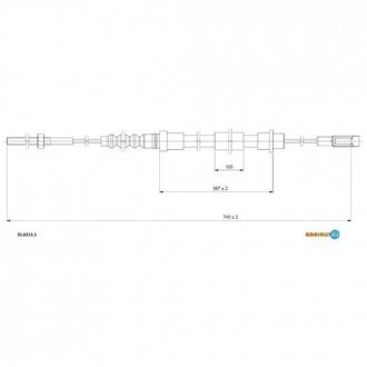 35.0213.1 ADRIAUTO Трос ручного гальма