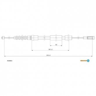 35.0214.1 ADRIAUTO Трос ручного гальма