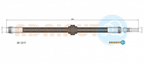 35.1217 ADRIAUTO ADRIAUTO PEUGEOT Шланг тормозной передний 405 92-