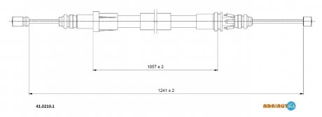 41.0210.1 ADRIAUTO ADRIAUTO RENAULT Трос ручного тормоза Laguna