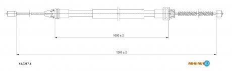 41.0217.1 ADRIAUTO ADRIAUTO RENAULT Трос ручного тормоза задн. лев. (бараб.) Clio 98-