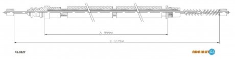 410227 ADRIAUTO A_Трос гальмівний RENAULT R14 all RH76-