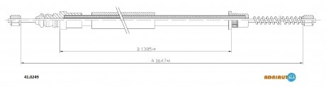 41.0249 ADRIAUTO Трос ручного гальма