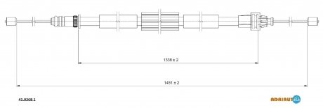 41.0268.1 ADRIAUTO Трос зупиночних гальм