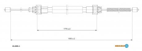 41.0281.1 ADRIAUTO Трос ручного тормоза
