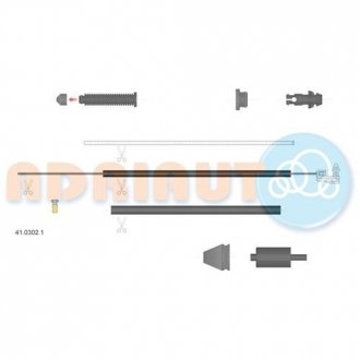 41.0302.1 ADRIAUTO Трос акселератора RENAULT LAGUNA (вір-во Adriauto)