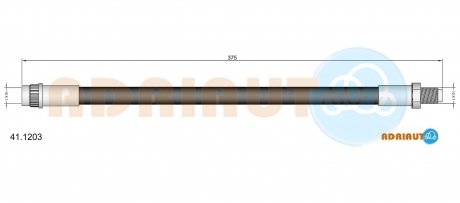 41.1203 ADRIAUTO ADRIAUTO RENAULT Шланг тормозной передний 9,11 82-