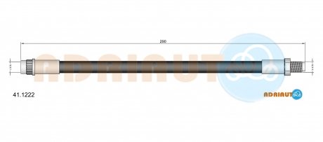 41.1222 ADRIAUTO ADRIAUTO RENAULT Шланг тормозной передн. R19, зад R21 310mmm