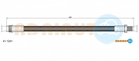 41.1241 ADRIAUTO ADRIAUTO RENAULT Шланг тормозной передн. R19, зад R21 320mm