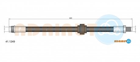 41.1249 ADRIAUTO ADRIAUTO RENAULT Шланг тормозной передний Megane 95-