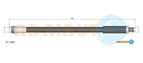 41.1251 ADRIAUTO ADRIAUTO RENAULT Шланг тормозн. пер. Clio II