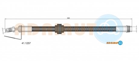 41.1257 ADRIAUTO ADRIAUTO RENAULT Шланг тормозной передн. верхн. Master 98-