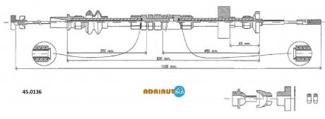 45.0136 ADRIAUTO ADRIAUTO VW Трос сцепления Polo-Classic, Lupo все SEAT Arosa