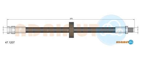 47.1207 ADRIAUTO ADRIAUTO SKODA Шланг тормозной пер. Favorit -93