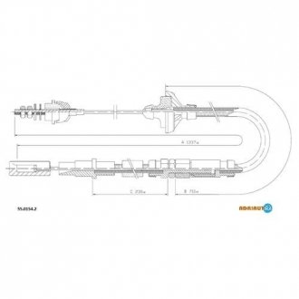 55.0154.2 ADRIAUTO Трос зчеплення VW PASSAT (вир-во Adriauto)