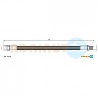 55.1213 ADRIAUTO Шланг гальмівний гідравлічний