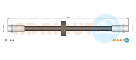 55.1215 ADRIAUTO ADRIAUTO VW Шланг тормозной передний Passat 88-