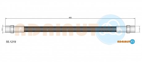 55.1219 ADRIAUTO ADRIAUTO VW Шланг тормозной передн. LT -96