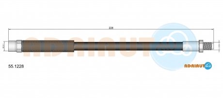 55.1228 ADRIAUTO ADRIAUTO AUDI Шланг тормозной задн. (диск) 80 91-