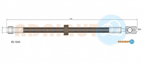 55.1243 ADRIAUTO ADRIAUTO VW Шланг тормозной передн. PoloSEAT Arosa