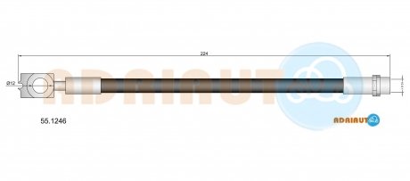 55.1246 ADRIAUTO ADRIAUTO VW Шланг тормозной задн.Passat 96-00