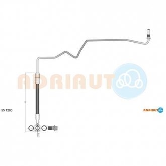 55.1260 ADRIAUTO Шланг тормозной гидравлический