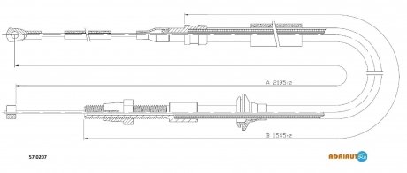 57.0207 ADRIAUTO ADRIAUTO VOLVO Трос ручного тормоза лев. 740-760 82